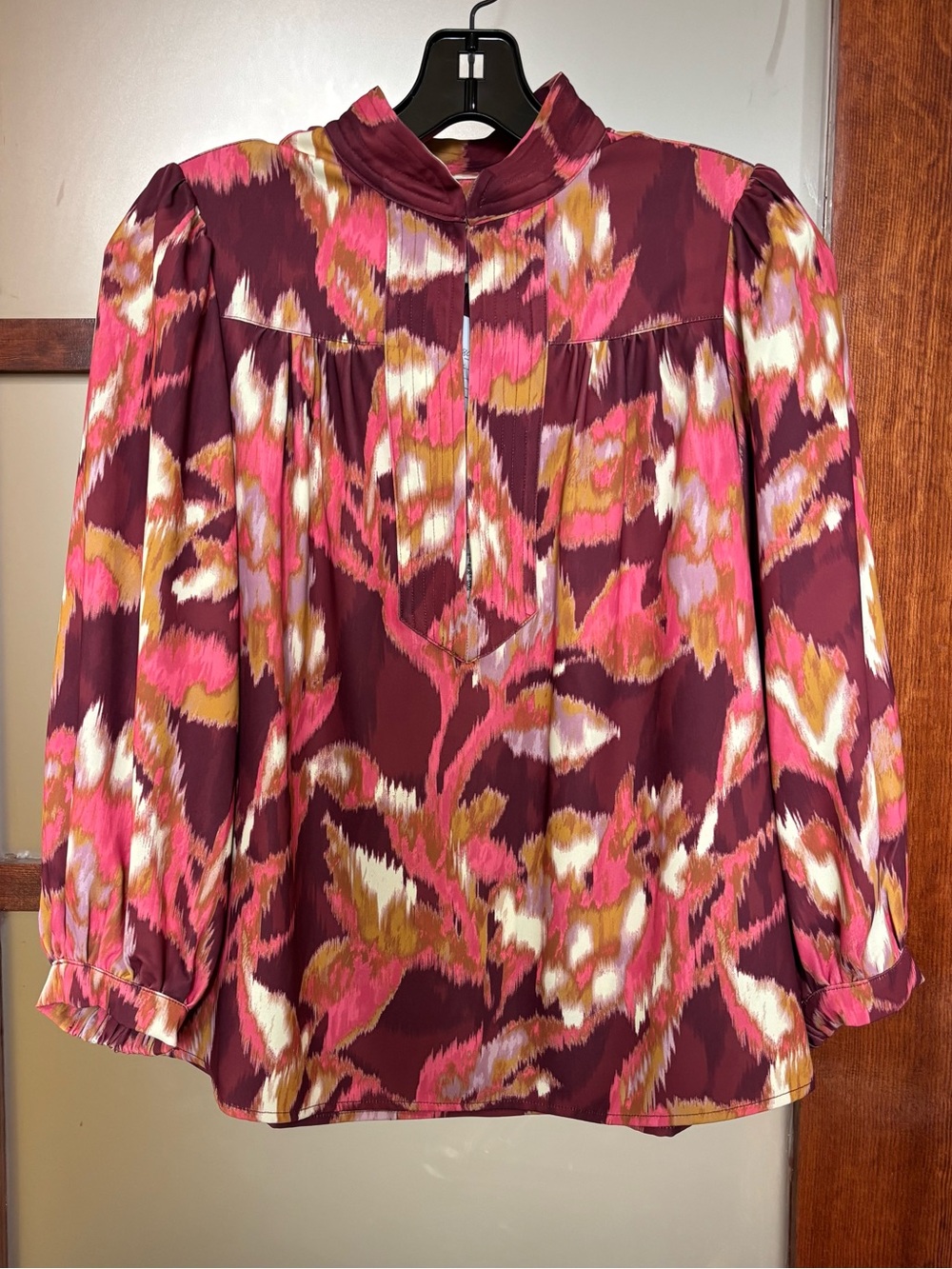 Figue Burgundy Long-Sleeve Blouse